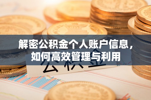 长城解密公积金个人账户信息，如何高效管理与利用