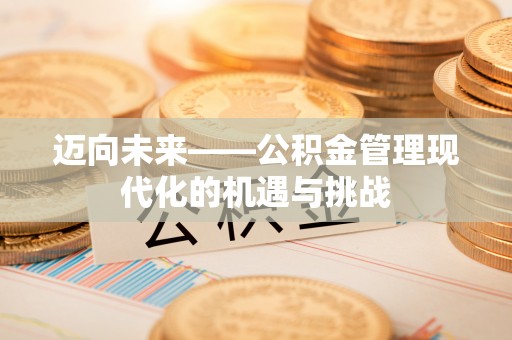 长城迈向未来——公积金管理现代化的机遇与挑战
